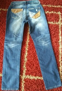 Women's C. EST. 1946 Blue Jeans Classic 8 Stretch Embellished Pockets Distressed - Picture 1 of 8