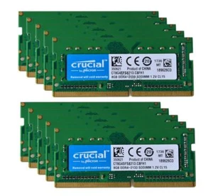 Laptop Speicher Crucial 10x 8GB 1RX8 DDR4-2133 PC4-2133P 1,2 V CL15 SODIMM RAM ^ - Bild 1 von 6
