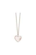 Ladies Guess PVD Rose Plating Heartbeat Necklace UBN61054