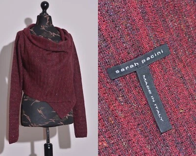 Кардиган с длинным рукавом Sarah Pacini джемпер укороченная шерстяная смесь один размер M-L - Изображение 1 из 4