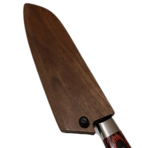 180mm Japanese Santoku Chef Knife Sheath Magnetic Knife Holder Wooden Saya Case - Picture 1 of 6