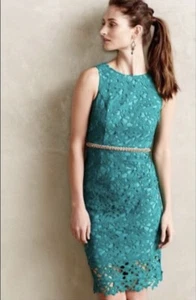 Champagne & Strawberry Size 6 Mendoza Lace Column Sleeveless Sheath Dress - Picture 1 of 15