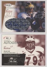 2001 SAGE Auto Bronze /600 Jeff Backus #A3 Rookie Auto RC