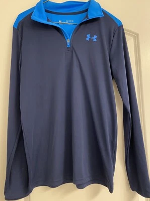 Under Armor HEAT GEAR 1/2 Zip Light Pullover (Youth XL) Blue. Great Condition! - Image 1 of 4