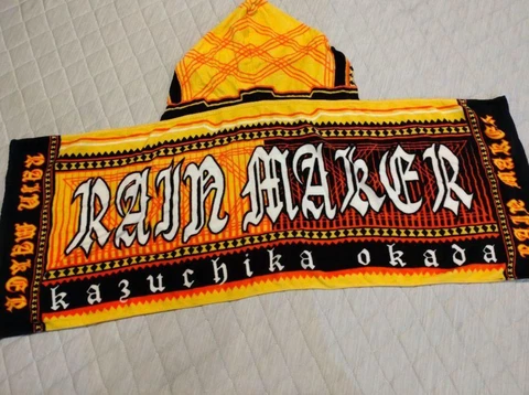 New Japan Wrestling Okada Kazuchika Rain Maker Hooded Towel Cover