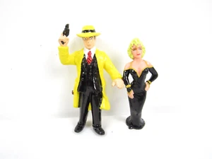 Dick Tracy PVC Figure Set (2) - Applause 1990's - 3.5-4" Tall - Disney - Madonna - Picture 1 of 3