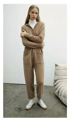 ZARA OVERALL STRICK KAPUZE KNIT JUMPSUIT WITH HOOD S NWT NEU  - Bild 1 von 4