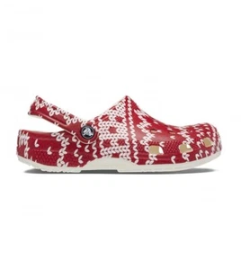 Crocs Maglione Vacanze Classico Unisex Stampato Rosso Clog Comfort (209237-90H) - Foto 1 di 8