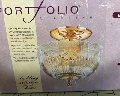 Nuevo portafolio accesorio de techo interior semi rasante latón pulido 8,5" ancho #50703 Foto 1 de 4