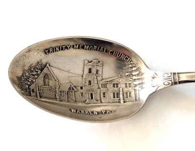 Cuchara de plata esterlina de 1899 Trinity Memorial Church, Warren, Pennsylvania (PA) Foto 1 de 4
