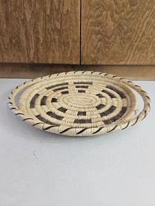 Tohono O'odham Papago Oval Basket Tray, with Handles, 13x10.5" - Picture 1 of 4