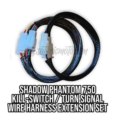 Juego de extensión de arnés de cables señal de giro interruptor de apagado Honda Shadow Phantom 750 12" Foto 1 de 2