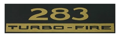 Calcomanía de cubierta de válvula de incendio turbo 283 negra y dorada para Camaro Chevelle Nova Bel Air Foto 1 de 4