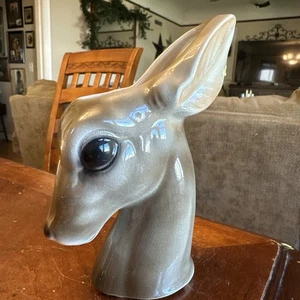 Hermoso jarrón de cerámica vintage de ciervo cervatillo ciervo ciervo - Imagen 1 de 8