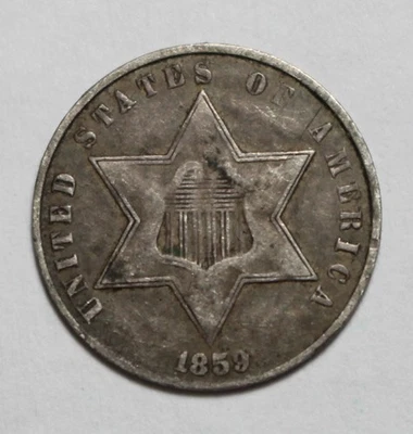 1859 3 Cent Silver M1840 - Image 1 of 2