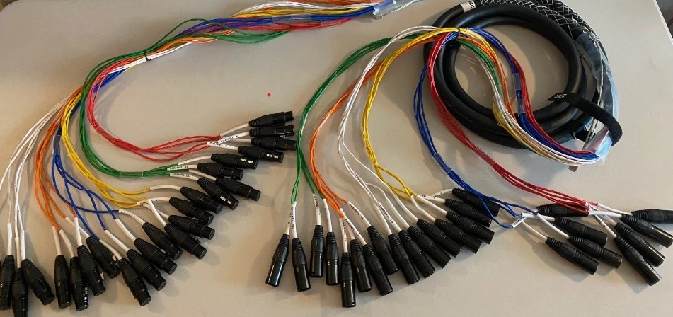 EWI Audio 24 Channel 15 Foot XLR to XLR Colored Multi-Patch Snake Cable Mint - Image 1 of 1