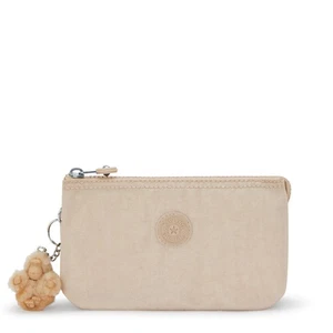Borsa Kipling Pouch Creativity L borsa cosmetica BEIGE SCINTILLANTE FW2025 PREZZO AL PUBBLICO £34 - Foto 1 di 5