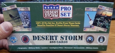 1991 PRO SET DESERT STORM CARD SET OF 253 CARDS SEALED IN BOX LQQK
