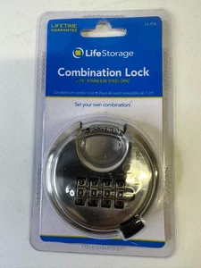 Life Storage Disc Lock 2.75" Stainless Steel Combination Lock 4-digit ~ LS-978 - Picture 1 of 2
