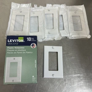 Leviton weiß 1 Gang unzerbrechliche Wandplatte R52-80401-W - 1 Menge 6 Abdeckungen - Bild 1 von 7