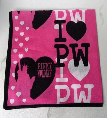 Pinky Wolman 手帕女式黑色粉红色礼物 42x46 厘米 — 第 1/4 张图片