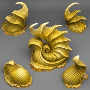 Nautiloid Plants Legion Terrain Scenery Tabletop Miniatures 28mm Wargames - Picture 1 of 2