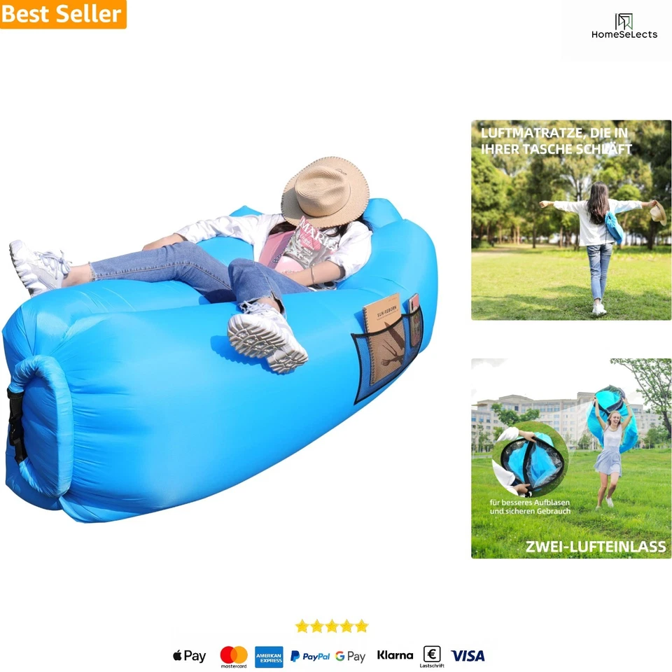 Luftsofa, aufblasbares Sofa, Camping, Strand, Outdoor, tragbar, - Bild 1 von 1