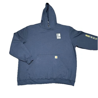 Sudadera Carhartt Peso Medio Con Capucha Azul Marino 3XL Ajuste Regular Foto 1 de 4