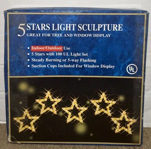 5 Stars Light Sculpture for Tree and Window Display - Picture 1 of 5