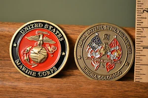 US MARINES AURORA COLORADO CHALLENGE COIN 1 1/2 INCHES - Picture 1 of 1