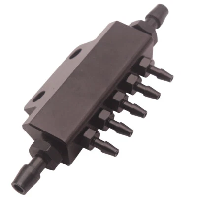 Colector de admisión de bloque de vacío de carreras de 5 puertos combustible gas Wastegate Turbo Boost negro Foto 1 de 4