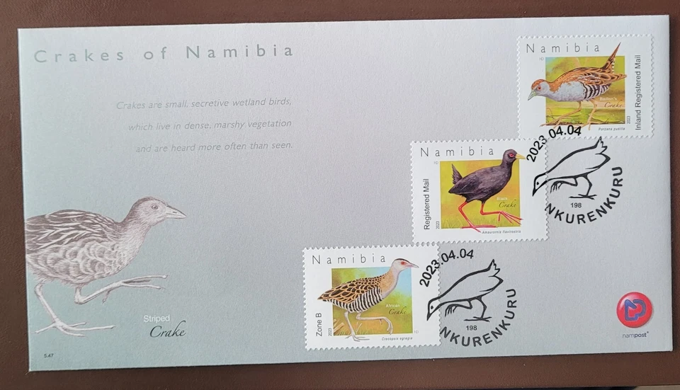 Namibia  2023 / Birds - Crakes of Namibia - FDC - Image 1 of 1