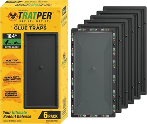 Glue Traps for Mice,Rat,Mouse,Snake,Lizard,Insect. Extra Strength,Pre-Baited Adh - Picture 1 of 12