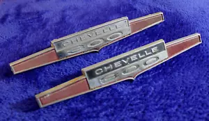 Vintage 1965 Chevy Chevelle 300 Fender Emblems Logo Badges Accessory OEM 4485512 - Picture 1 of 7
