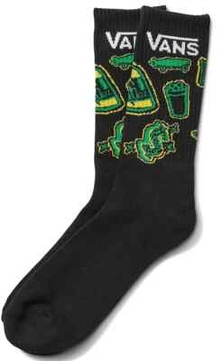 Calcetines Vans Shake Junt Crew Negro Verde Amarillo Tienda de Patinaje Monopatín 6.5-9 Foto 1 de 4