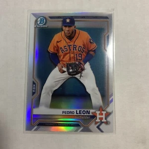 2021 Bowman Draft Chrome Pedro Leon Houston Astros Refractor Card #BDC-92 - Picture 1 of 2