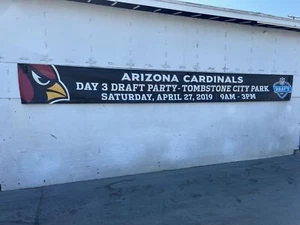 Official NFL Draft Party Banner, 2019 AZ Cardinals, Kyler Murray 1st pick overal - Picture 1 of 3