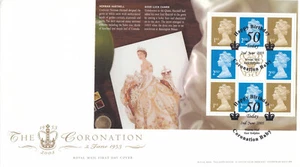 Panel folleto coronación reina Isabel II coronación FDC bebé 2003 (131688) - Imagen 1 de 1