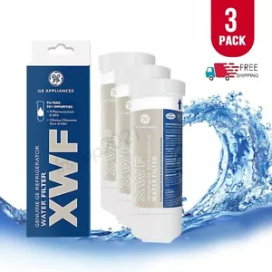 3 Pack GE XWF Replacement XWF Appliances Refrigerator Water Filter New, White US - Picture 1 of 5