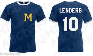 T-SHIRT UOMO CALCIO TIPO MARK LENDERS NOME E NUMERO PERSONALIZZATI RINGER HOLLY - Picture 1 of 1