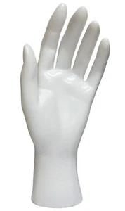 MN-HandsF-WF WHITE LEFT Female Mannequin Hand Jewelry Display (WHITE ONLY) - Picture 1 of 5