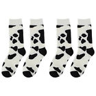 Unisex Cow Pattern Crew Socks 2 Pairs Print for Winter