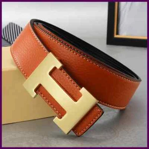 Breite 3,8 cm berühmte Marke Gürtel Herren Top Qualität Echt Luxus Leder Gürtel - Bild 1 von 31