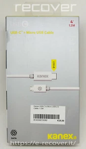 Kanex cavo USB 1,2 m USB C Mini-USB B Bianco - Foto 1 di 2