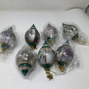 Bradford Editions LENA LIU Bird Ornaments 68747 set of 7 Vintage - Picture 1 of 10