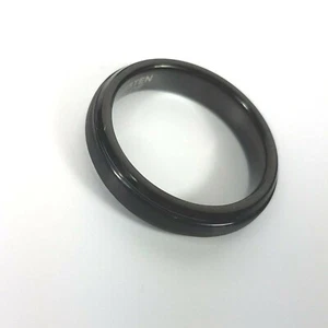 4MM TUNGSTEN CARBIDE MEN'S WOMEN'S BLACK BAND RING SZ 5 - Picture 1 of 2
