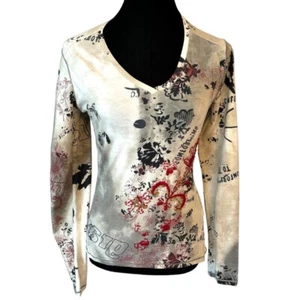 Marc Aurel Embroidery Sequin Stretch Top 36 Small H17 - Picture 1 of 8