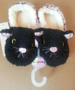 KENSIE MÄDCHEN ISOLIERTE HAUSSCHUHE 😺 KATZENOHREN ROSA TWEED GRÖSSE 13-1 NEU MIT ETIKETT - Bild 1 von 2