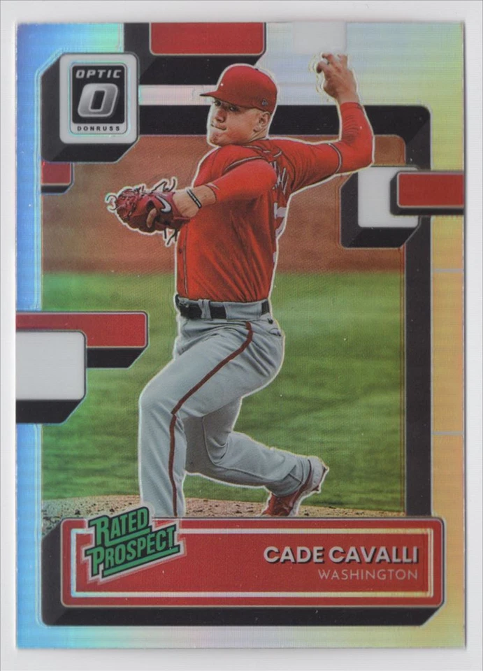 2022 DONRUSS OPTIC RATED PROSPECT HOLO Cade Cavalli Rookie Washington Nationals - Image 1 of 2