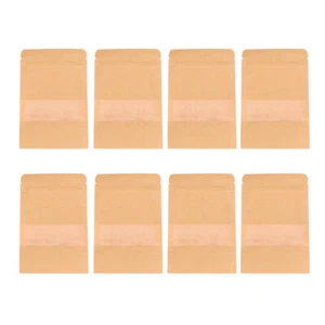 50 Pcs Transparent Window Gift Self-adhesive Paper Bags - Picture 1 of 12